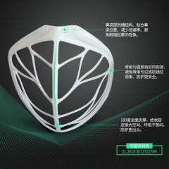 中体倍力 9500-G6 净氧沁爽双效防尘口罩（耳戴式）密封罐装 1罐（3枚/罐）洁白色（新疆，西藏，青海，贵州不发货）