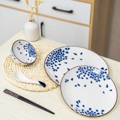 神田kanda 烧碗具日本经典落樱流五件套