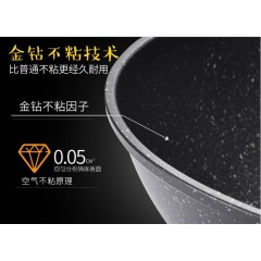 卡兰思金爵纳米能量麦饭石炒锅电磁炉煤气灶通用KLS-CG219 6972746627404