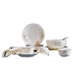 唐惠 国色天香餐具礼盒包装TH-6310（4.5寸金钟碗  X 4个  8寸汤盘 X 4个   7寸汤碗  X 1个大汤勺 X 1个）