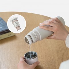 欧德龙  贝特便携保温瓶  OB-40A19 白色 400ml