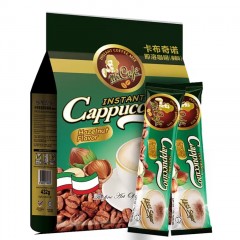 MR CAFE咖啡先生®卡布奇诺即溶咖啡（榛果味）432g/袋绿色/黄色/白色