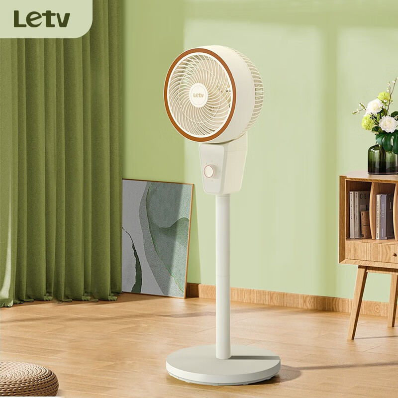 乐视Letv 空气循环扇经典落地扇机械调节风扇Q737 米白色摇头扇