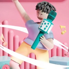 童启萌 儿童麦克风蓝牙版  X9963