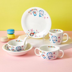 哆啦A梦 儿童餐具礼盒（调羹+饭碗+盘子+茶碗+双耳杯+小杯）6937944925042