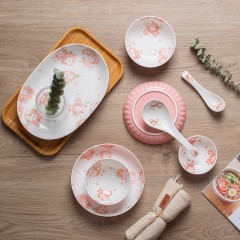 和彩 樱之语饭碗B3 5.5寸φ138 x 50mmH粉6937944902296/绿6937944902302可选下单备注颜色
