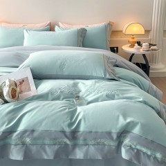 法国啄木鸟 全棉加厚磨毛绣花四件套-马尤丝ZMT-0067