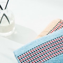 恒源祥 早安系列毛巾4条装 TMG1009 34*73cm 115克 蓝/浅棕 可选下单备注颜色 6941204354084