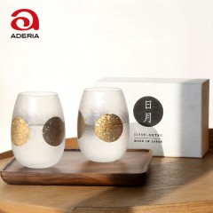石塚硝子aderia 日月磨砂玻璃杯套装日式家用茶杯S-6254
