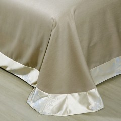 悠梦嘉居 YJ-14566 丝韵提加绣四件套 200x230 米金（内蒙、新疆、西藏、青海、宁夏、甘肃运费另算）