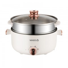 维米仕（vimees）多功能双层电火锅3L 白色VM6012  6975482560134